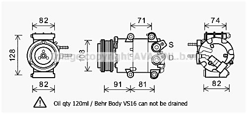 AVA QUALITY COOLING Компрессор, кондиционер FDK570